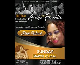 Aretha Franklin Birthday Tribute at the Carlyle Room flyer