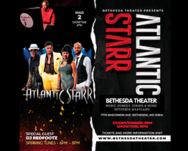 Atlantic Starr at Bethesda Theater flyer